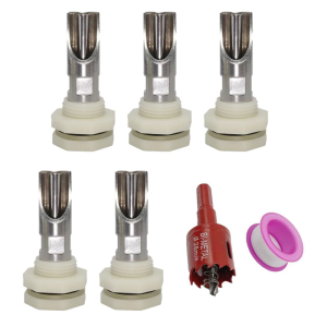 Stainless Steel Piglets Waterer Threaded Interfaces Livestock Drinking Waterer for Easy Installation and Maintenances