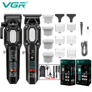 VGR V-600 V-900 High Speed Hair Clipper LCD Display Electric Trimmer Mens Special Hair Clipper Shaver