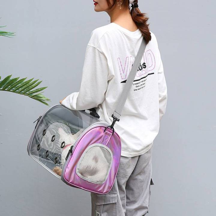 Petheng กระเป๋าเป้สัตว์เลี้ยงทรงอวกาศแบบโปร่งแสง