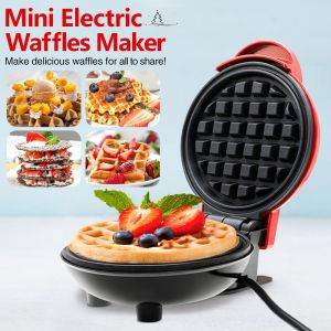 🌹READY STOCK🌹 Mini Waffle Maker Electric Breakfast Waffle Egg Cake Pan Eggette Machine Pot Mesin Pembuat Wafel 迷你华夫饼制造机