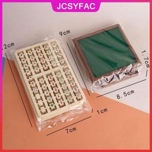 JCSYFAC 1 Bộ 1:12 Dollhouse thu nhỏ Mạt chược bảng và ghế Mô hình đồ nội thất nhà mô hình trang trí nội thất đồ chơi nhà búp bê phụ kiện