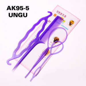SISIR RAMBUT AKSESORIS PENJEPIT SANGGUL KONDE SET ALAT SALON STYLING HIAS RAMBUT Isi 4pcs AK95