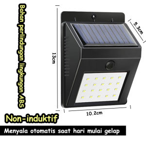 Lampu Taman Solar Panel Tenaga Surya 20 LED Sensor Gerak / Outdoor lampu