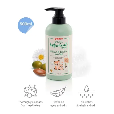 Pigeon Natural Botanical Baby Head & Body Wash 500ML