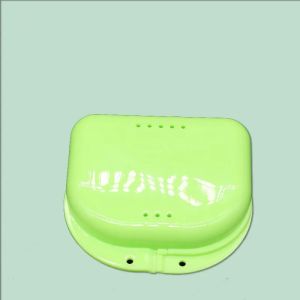 50pcs Denture Tray Dental Orthodontic Braces Retainer Case With Vent Holes Dental Denture False Teeth Case