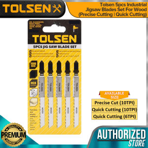 Tolsen 5pcs Industrial Jigsaw Blades Set For Wood (Precise Cutting | Quick Cutting)