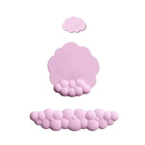 3PCS Palm Rest Set Cute Cloud Keyboard Mouse Wrist Support Mouse Pad Silicone PU Wrist Pads Kit Memory Foam Keyboardist