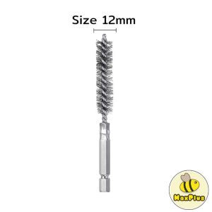 MaxPlus Stainless Steel Wire Cleaning Brush with Handle 1/4 Inch Hex Shank for Power Drill Impact Driver