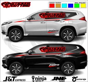 Stiker cuting body mobil pajero sport stiker variasi body samping pajero sport