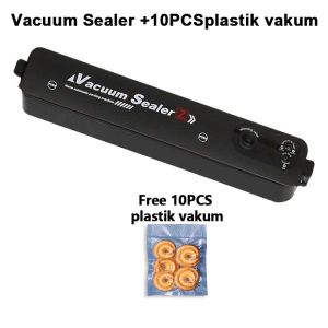 KUCUU Vacuum Sealer Fresh Cerdas Vakum Makanan vacumsealer Alat Press Plastik vakum sealer Makanan Basah Kering Frozen Food Seal (Free 10 pcs plastik vakum)