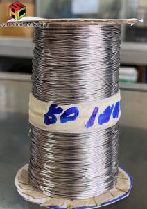 ลวดแบน(มีลาย) ลวดกลม(ไม่มีลาย) {สำหรับเครื่องซีลปากถุง} กว้าง2มิล ยาว50เมตร