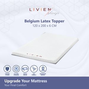 Livien Sleep Topper Kasur Belgium Latex 120x200