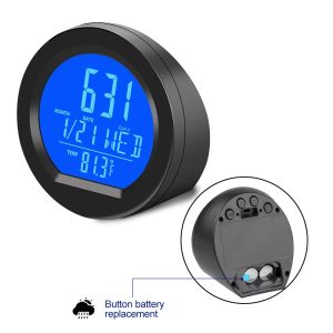 Solar Car Clocks Dashboard Automotive Electronic Watch Led Digital DisplayTime with Back Luminous Car Accessories