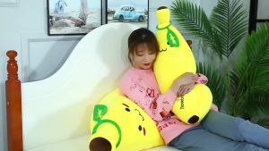 JOJOY Cartoon Lovely Cotton Banana Plush Stuffed Toy Doll Pillow Birthday Gift Plush Toy