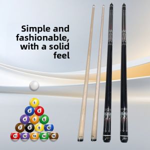 Jianying Billiard PD02 Chinese Style Black 8 Billiard Cue Big Head Cue American Style Nine Ball Maple Wood Billiard Cue Billiard Supplies