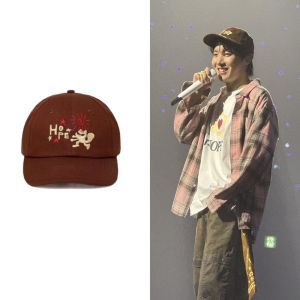 NEEUJ แบบเกาหลี หมวกเบสบอลกันแดด ผ้าฝ้าย ปรับได้ หมวกปีกกว้างผ้าฝ้าย ลำลอง ฮิปฮอป หมวกปักลาย J-hope แฟชั่นสตรีทแวร์