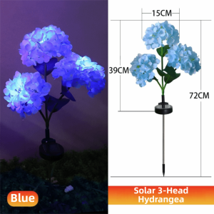 GONOVO solar garden lights Simulated Flower LED Hydrangea Lights Realistic Decorative Lighting Solar Garden Light Eve Decorations Automatic Light Sensor LED Flowers Stake Light Patio Decor