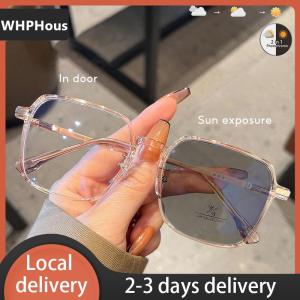[COD] WHPHous Ship within 24 hours New Photochromic Glasses Anti Blue Glasses Men Women Color Changing Eyeglasses Anti UV Sunglasses Square Clear Frame Eyewear