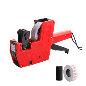 Portable MX-5500 Price Tag Label Gun with Ink Roll - 8 Digits Commercial Labeling Tool for Shop