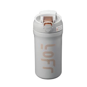 JANEB เหล็กไร้สนิม แก้วกาแฟเก็บความร้อน 600มล. สร้างสรรค์และสร้างสรรค์ ถ้วยกาแฟเด้งได้ กระติกน้ำสูญญากาศ แบบพกพาได้ แก้วเก็บความร้อน บ้านในบ้าน