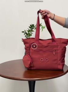 New Alo Yoga Women Tote Bag Soft Waterproof Nylon Handbag Multiway Shoulder Crossbody Bag Large Storage Yoga Fitness Work Daily Bag WithPouch