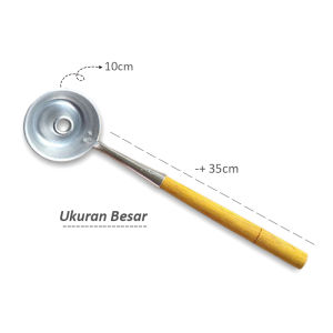 Cetakan Donat Cair Aluminium Gagang Kayu Diameter 8cm & 10cm