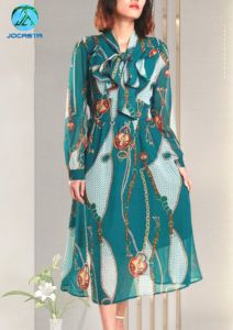 Đầm Chiffon Hoa Văn Phong Cách Cao Cấp Jocasta - Thời Trang Nữ
