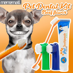 Tartar Reduction Tool: Cat & Dog Toothbrush Set for Fresh Breath & Dental Health