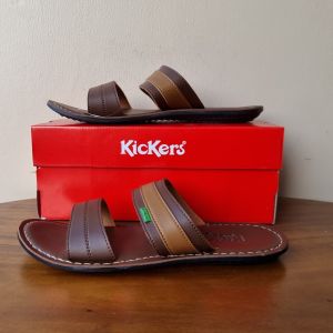 SANDAL selop kulit pria import murah terbaru 2023 kekinian viral keren tidak licin cowok kasual flat