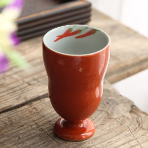 手绘色釉葫芦茶杯陶瓷主人杯品茗杯单杯女茶艺泡茶杯创意手绘茶杯
