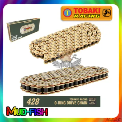 RANTAI EMAS 428H 428 GOLD 124L | 132L ORING O-RING HEAVY DUTY PREMIUM DRIVE CHAIN (TOBAKI RACING)
