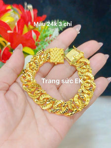 Lắc tay nam nữ kiểu lặc chuẩn màu 24.k