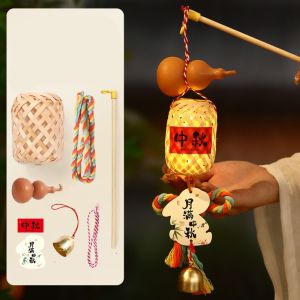 OKDEALS01 Luminous Mid-Autumn Festival Lantern Ancient Style Handmade Rabbit Handheld Lantern Traditional Cartoon Flower Lanterns Kid Gift