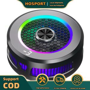 【HOSPORT】 Magnetic & Back-clip Phone Cooler Digital Display Phone Fan RGB Lighting 15W 3 Modes for Android Iphone PUBG Game Cooler