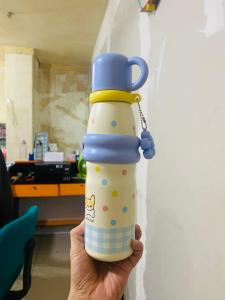 Tumbler/Botol Minum Anak 600ml Stainless Steel SUS 316 dengan Gantungan Bunga dan Hiasan AD-2119