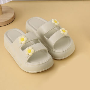 Free Shipping Cute New Floral Wedge Sandals For Women Suitable For Outdoor Wear With Soft Soles And Thick Platform Perfect For The Beach