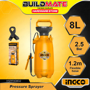 BUILDMATE Ingco Water Sprayer 5L-8L Pressure Sprayer Handheld Garden Water Spray Hand Pressure Pump Sprayer - HT2