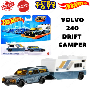 Hot Wheels Truck Trailer Volvo 240 Drift Camper Original Mattel / Mainan Diecast Mobil Truck Trailer