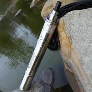 220V 1.5HP 60Hz Submersible Pump Stainless Steel Single Phase Deep Well Pump High Lift Submersible Bore Screw Water Pump
