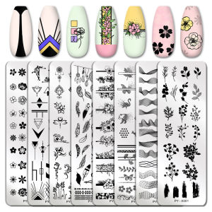 1Pcs Nail Stamping Plates Stainless Steel Marble Line Nail Art Template DIY Stamper Stencil Molds Nail Salon Supplies Tools 2025