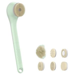 SUN ME Long Handle Electric Bath Brush Rechargeable Waterproof Back Scrub Portable Wireless Electric Shower Brush Bathroom Tools