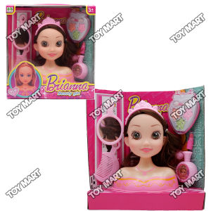 Princess Majestic Hair Styling Doll Set w/ Real Hair Styling Accessories Beauty Play Set