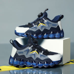 Boys Shoes Button Shoes 2023 New Student Basketball Shoes Leisure Fashion Shoes Girls Anti-skid Wear-resistant Shoes Size 28-40