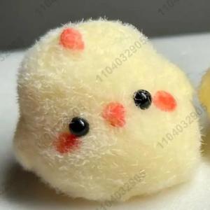 new Tiny Chicken Taba Squishy Cute Yellow Little Fuzzy Chick Hen Squeeze Toy Mochi Toy Stress Release Hand Relax Bag Charm Gift Toy