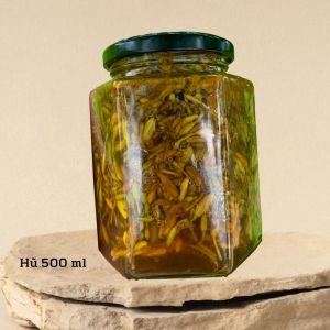 Hũ hoa đu đủ đực tươi ngâm mật ong hũ 500ml và hũ 1 lít