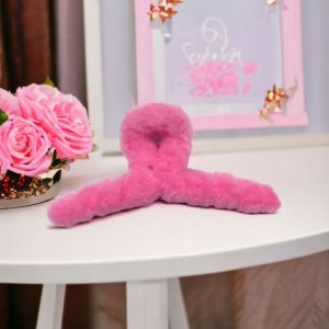 Jedai Jepit Rambut Jepitan Salon Slim Bulu Halus Wanita Bahan Bulu Lembut Silang Gaya Korea Warna Soft Pastel Aksesoris Ukuran 12x6 Cm Korea Thailand Premium Ori Original