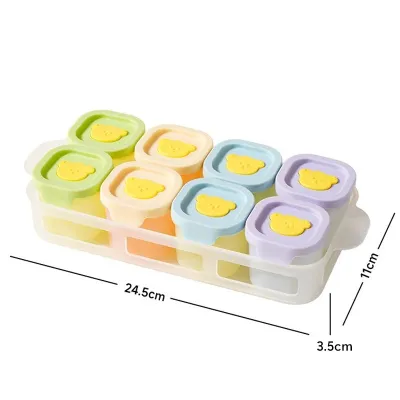 【BermaBaby】กล่องเก็บอาหารเด็ก 6กริด ถาดซิลิโคนแช่แข็งอาหารเด็ก บล็อคซิลิโคนเก็บอาหาร มีฝาปิด กล่องแม่พิมพ์