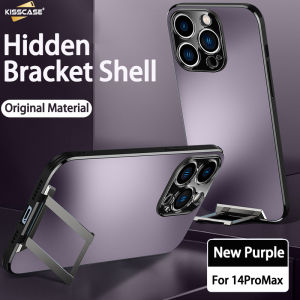 KISSCASE Ốp Có Giá Đỡ Ẩn Ẩn Màu Tím Mới Cho IPhone14 Pro Max 14 Plus Ốp Bảo Vệ Chống Tua Rua Sang Trọng