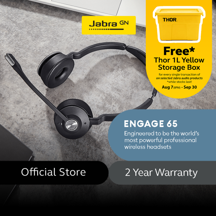 Jabra Engage 65 Stereo Wireless Noise Cancelling Headset With