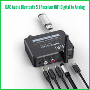 COD TaffSTUDIO DAC Audio Bluetooth 5.1 Receiver HiFi Digital to Analog - BLACK  BLS-B35